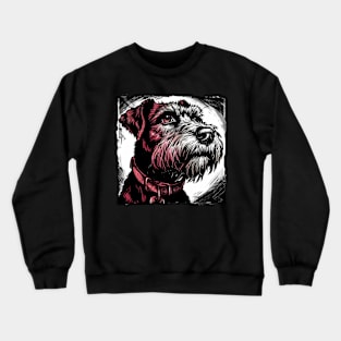 Retro Art Airedale Terrier Dog Lover Crewneck Sweatshirt